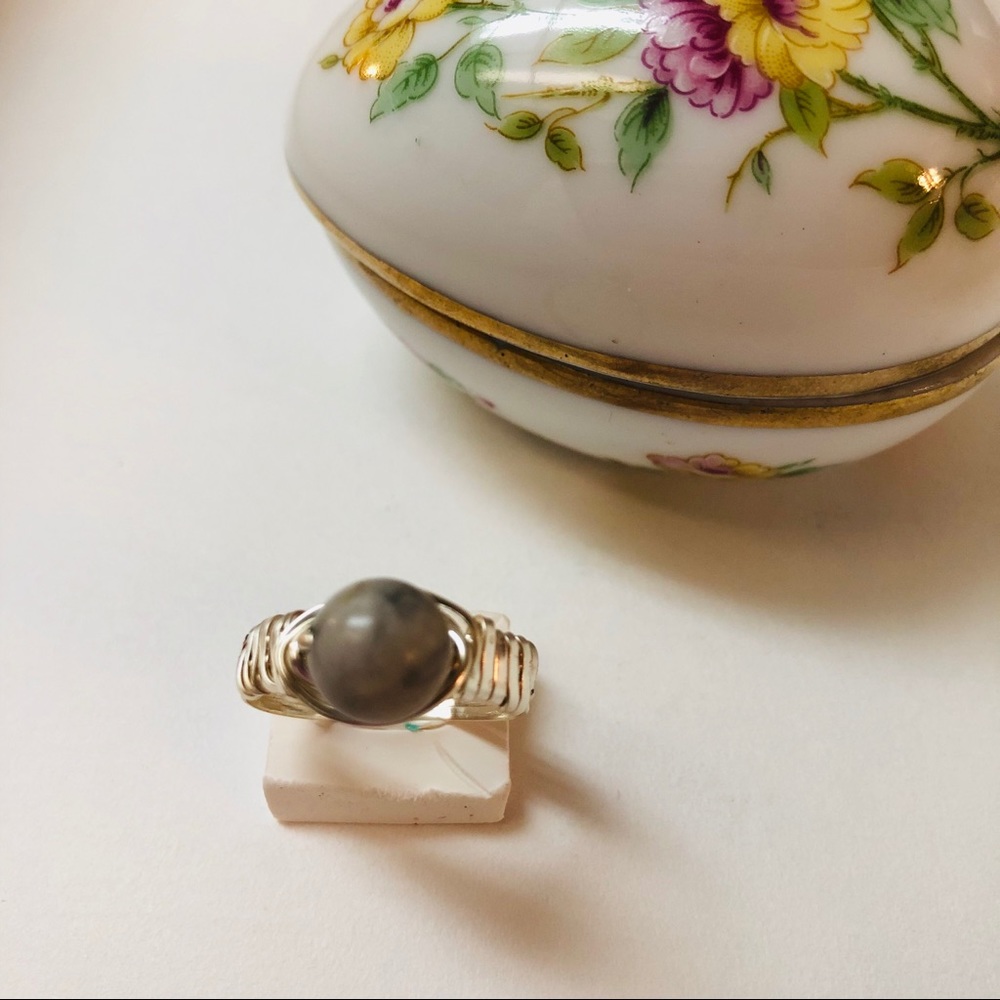 Silver wire wrapped ring